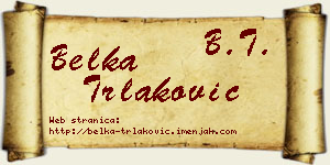 Belka Trlaković vizit kartica